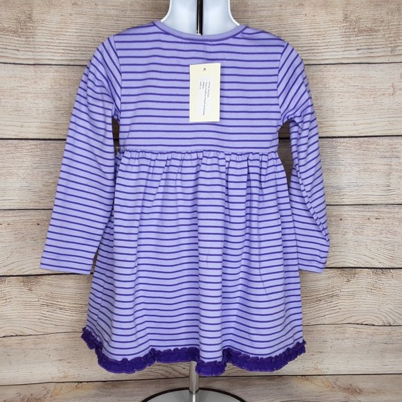'SWEETDIL' RUFFLE TRIM EMBROIDED STITCHING LONG SLEEVE COZY TODDLER DRESS/TOP - Picture 3 of 12